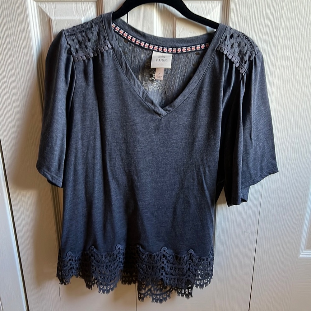 Blue size M lace top